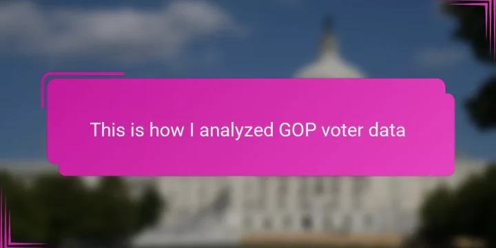 This is how I analyzed GOP voter data