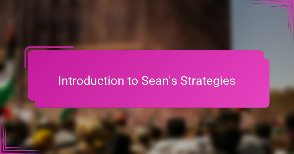 Introduction to Sean's Strategies