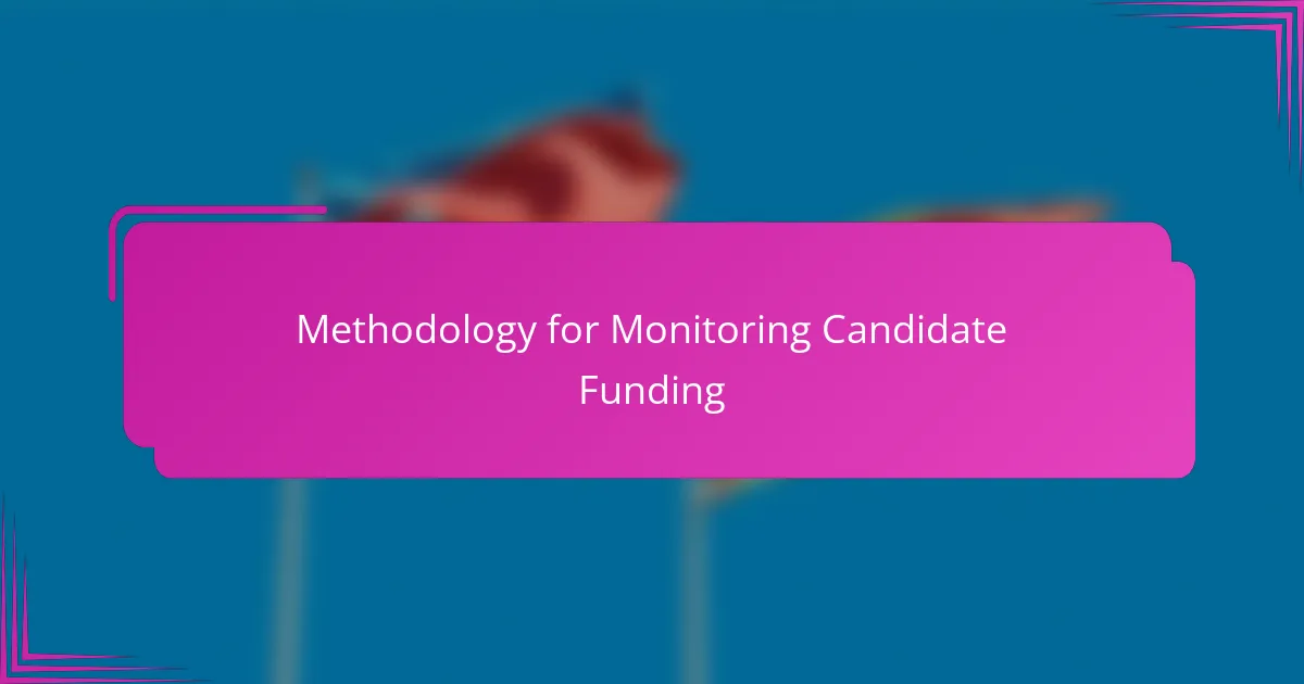 Methodology for Monitoring Candidate Funding