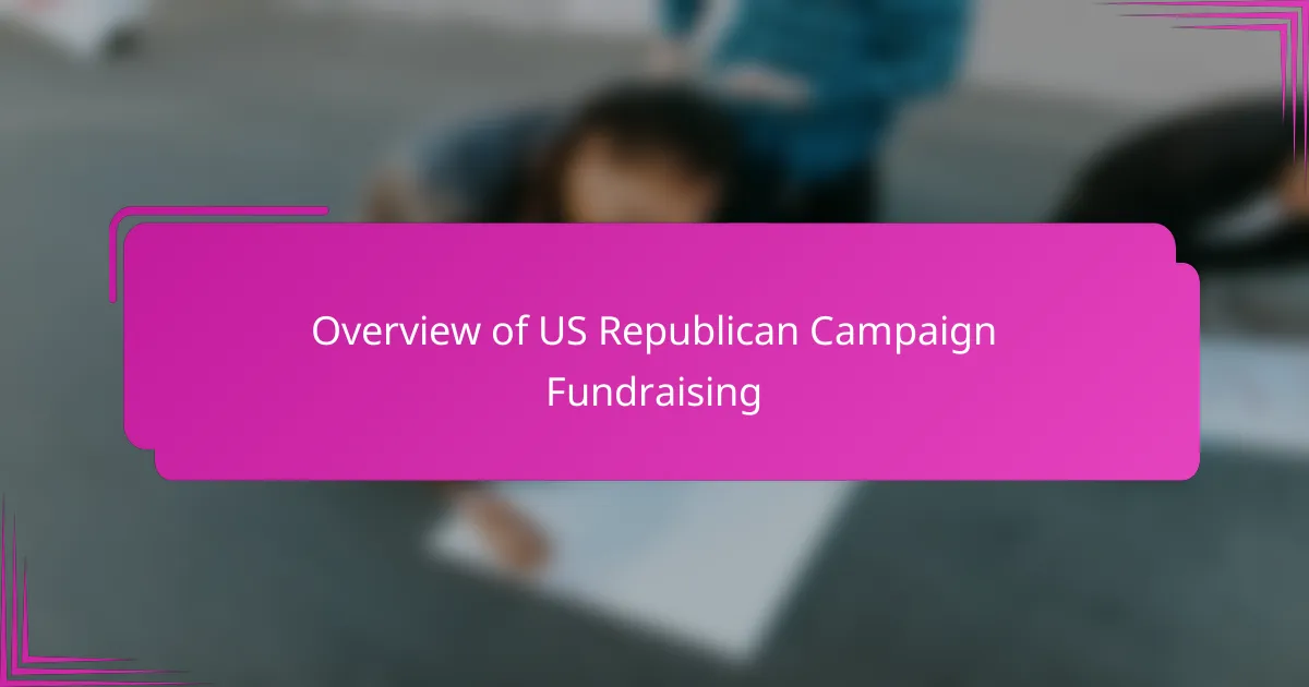 Overview of US Republican Campaign Fundraising